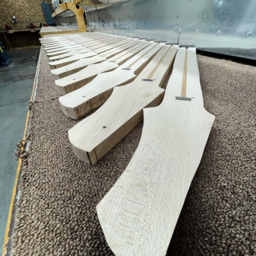 guitar necks routed on techno cnc router